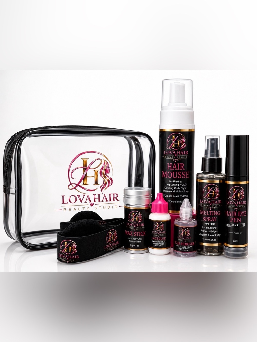 Beauty Studio Hair Styling Kit in Pink & Black